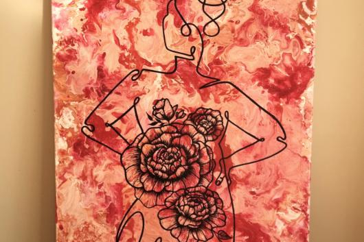 Toile Pivoine