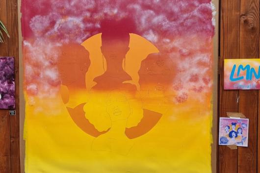 Rising Sun toile en cours