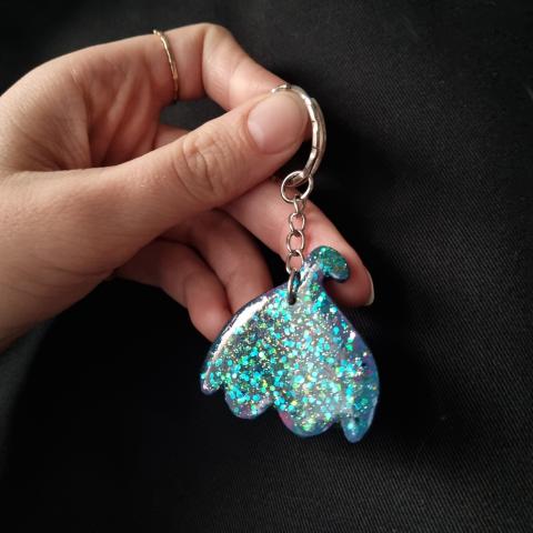 Porte-clé clito à paillettes